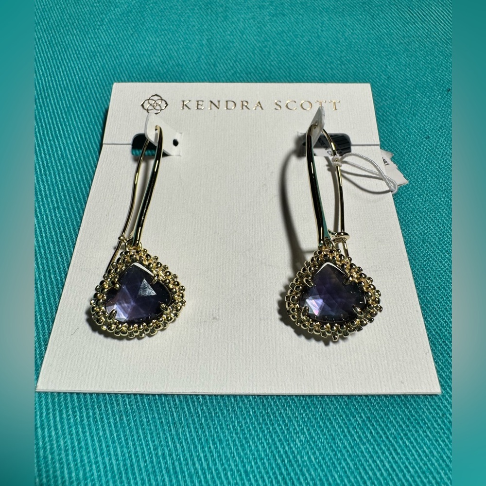 NWT KENDRA SCOTT  KENDALL GOLD WIRE DROP EARRINGS